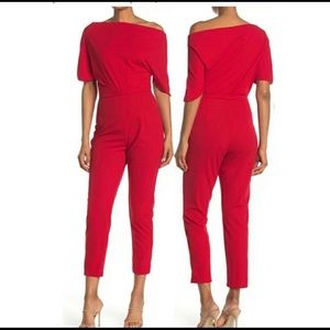 Alexia Admor red jumpsuit, perfect for Holidays!!